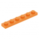 LEGO lapos elem 1x6, narancssárga (3666)